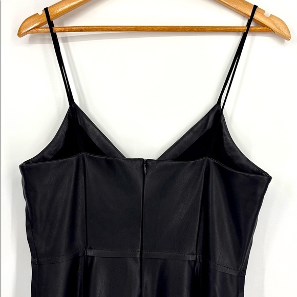 Banana Republic Factory Vegan Leather Midi Dress Women’s Size 10 in Black NWT! - Picture 9 of 13